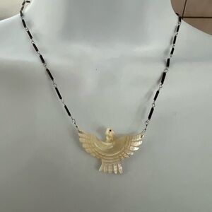 Vintage Gold Bird Pendant Necklace